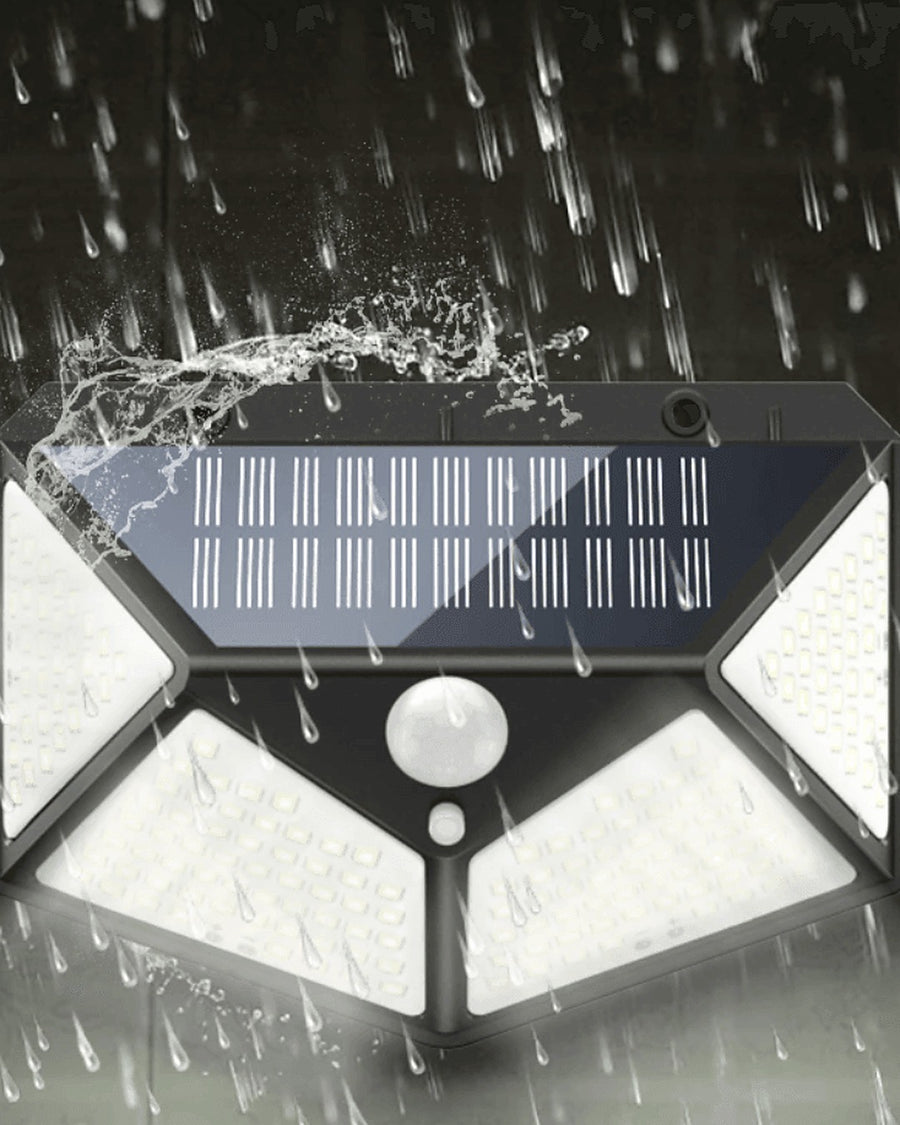 O corpo de ABS tem IP65 e pode ficar na chuva