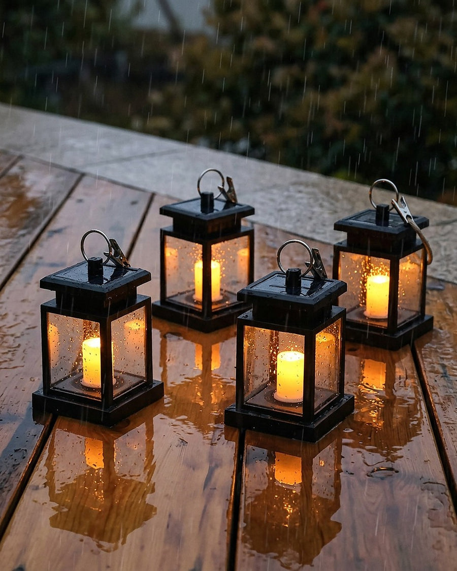 No deck molhado, o kit de 4 resiste à chuva com IP65
