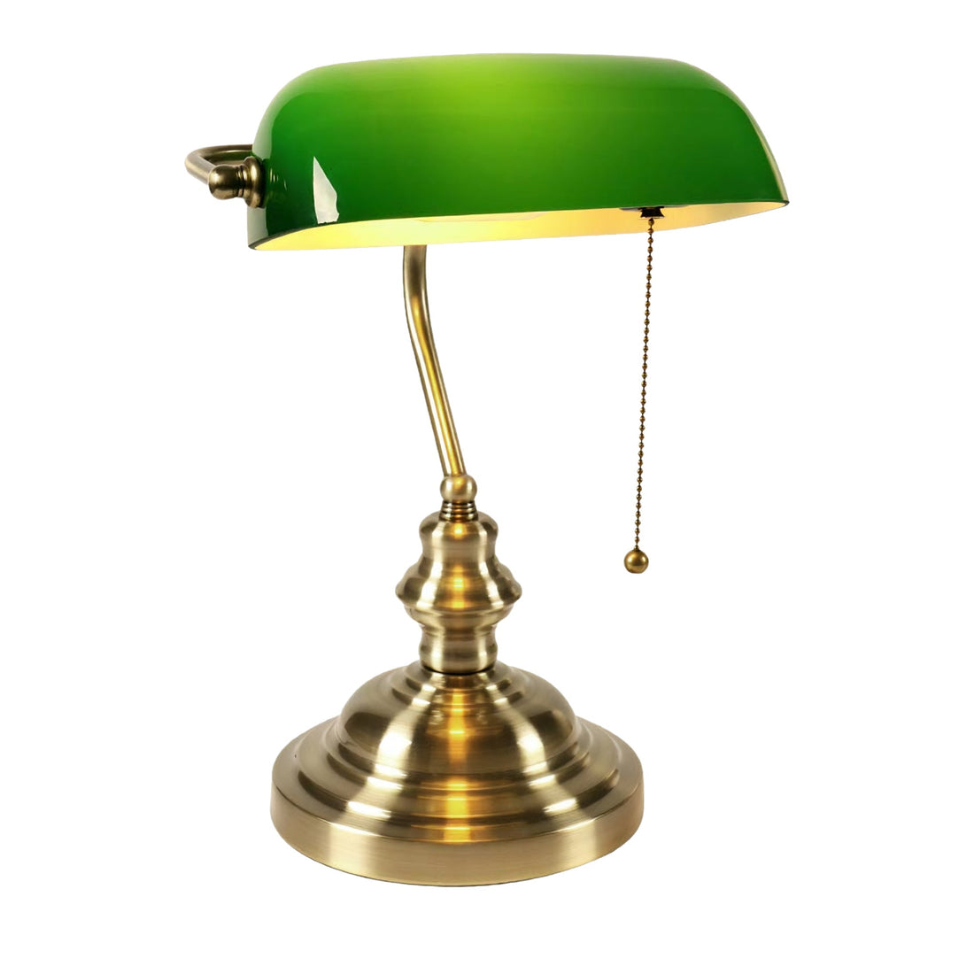 Abajur Inglês Verde Vintage – Luminária de Banqueiro