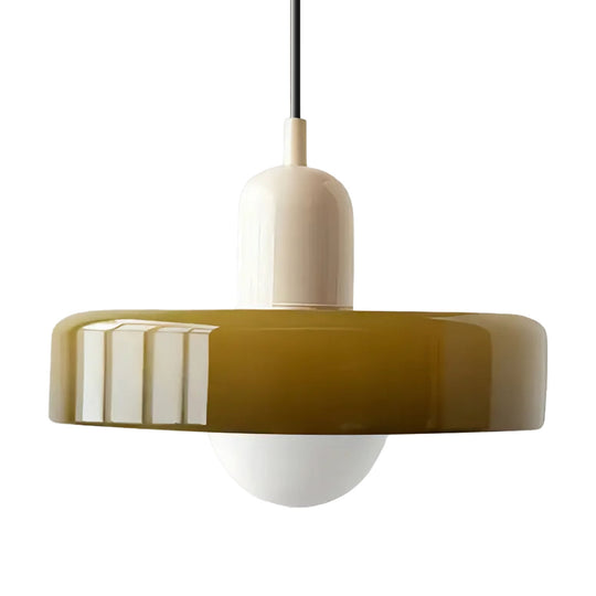 Lustre Pendente Retrô Moderno Nordic Colorido – Bege e Verde