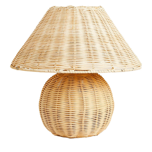 Abajur Cogumelo de Rattan