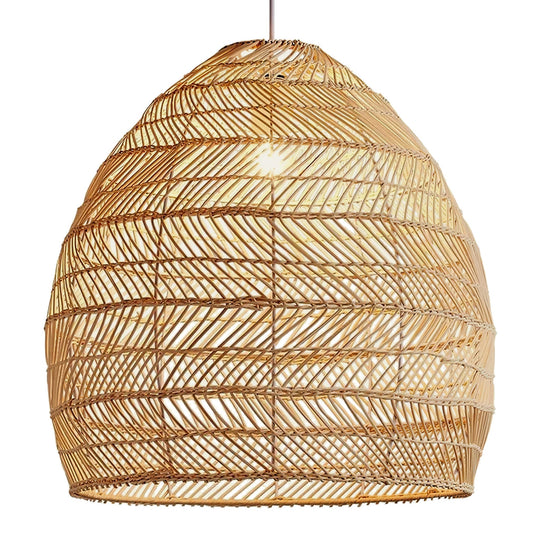 Pendente de Rattan Trama Artesanal, 25 cm – Lustre de Vime