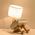 Abajur Robô - Robot WoodGlow - ProntoPraTi