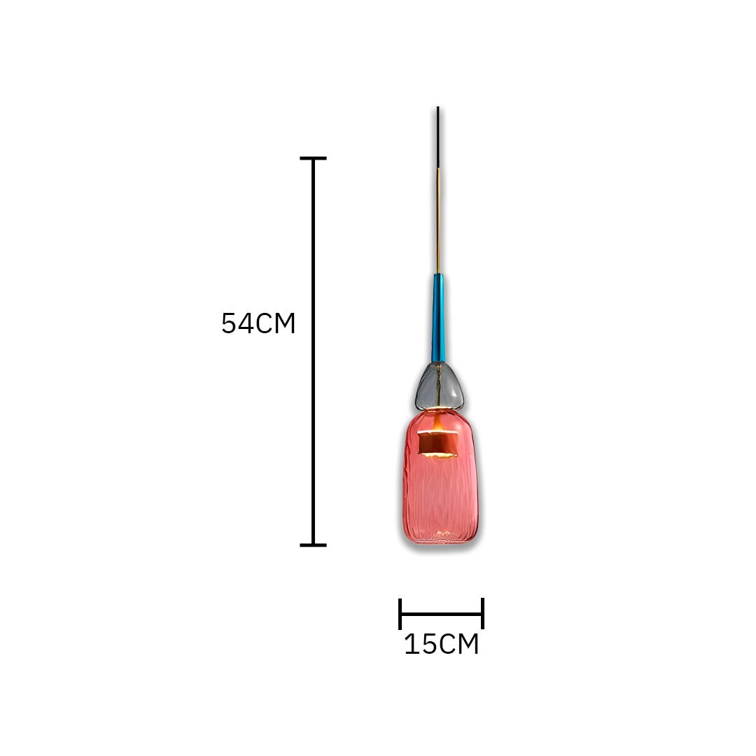 Lustre Pendente Moderno de Vidro Colorido - Disponível na ProntoPraTi
