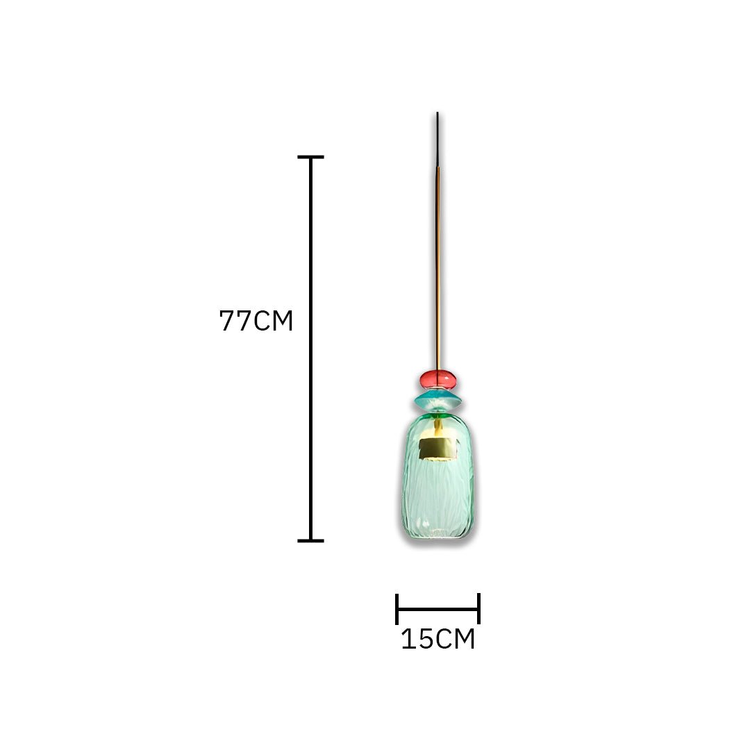 Lustre Pendente Moderno de Vidro Colorido - Disponível na ProntoPraTi