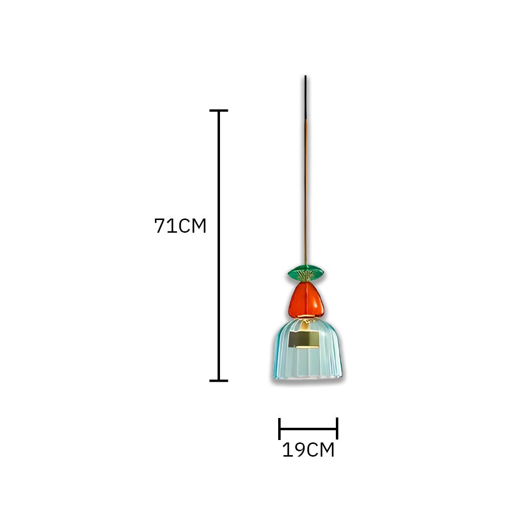 Lustre Pendente Moderno de Vidro Colorido - Disponível na ProntoPraTi