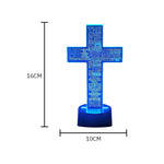 Luminária Cruz com Dizeres(16 Cores Led)