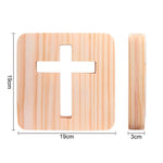 Luminária Cruz de Madeira Led