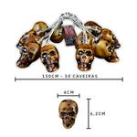 Varal Caveira Iluminada 3m – Decoração de Halloween - Disponível na ProntoPraTi