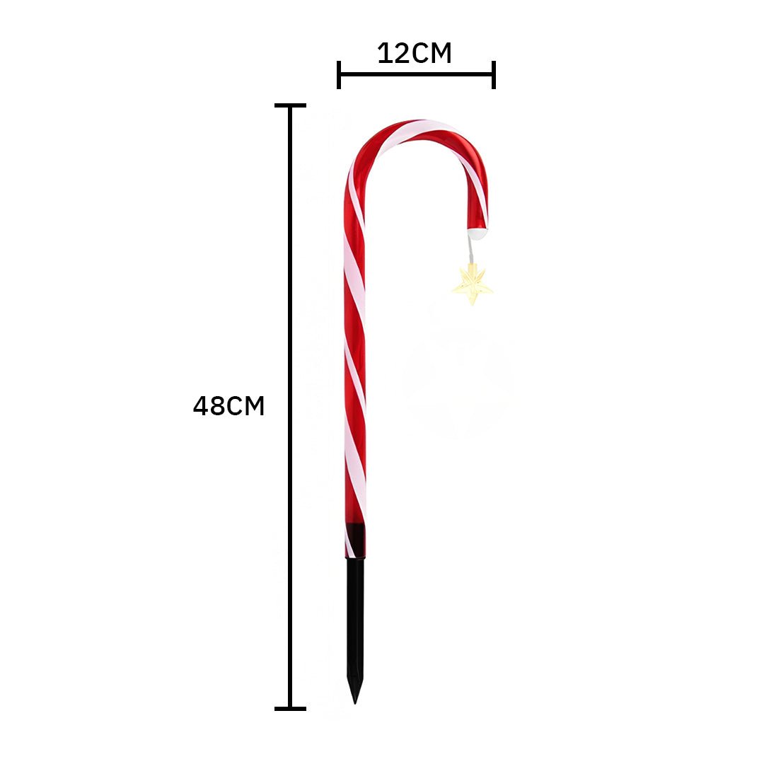 Desenho com as medidas da bengala, 48 cm de altura e 12 cm de largura