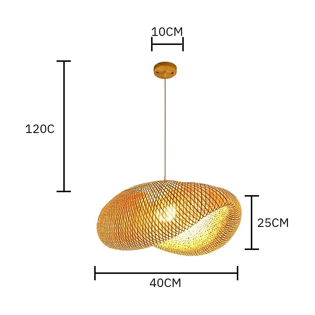 Luminária Pendente Chapéu de Palha Borneu