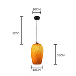 Pendente Casulo de Bambu Palha Fibra Natural