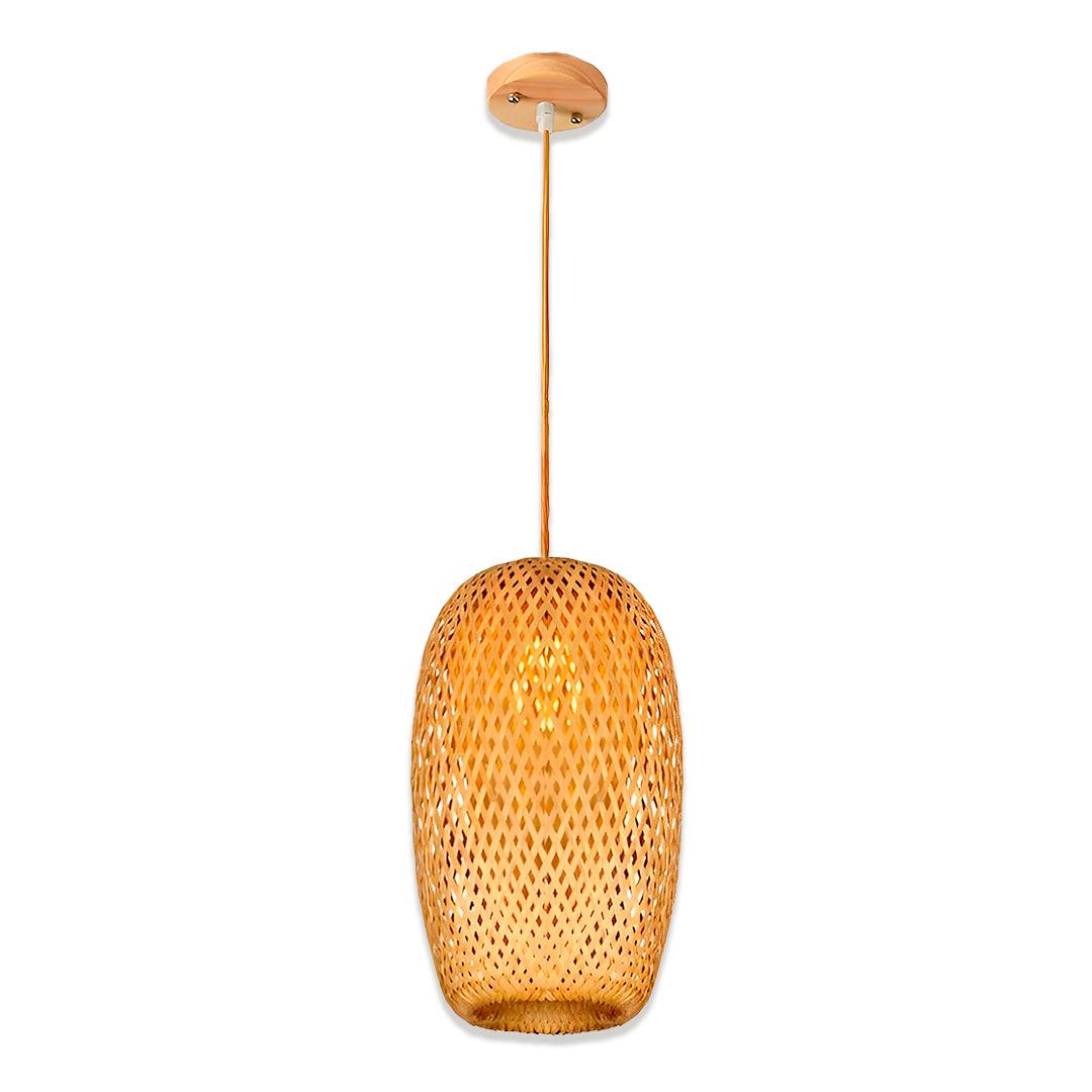 Pendente Casulo de Bambu Palha Fibra Natural