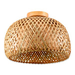 Plafon Luminária de Teto Palha Bambu - Meia Esfera
