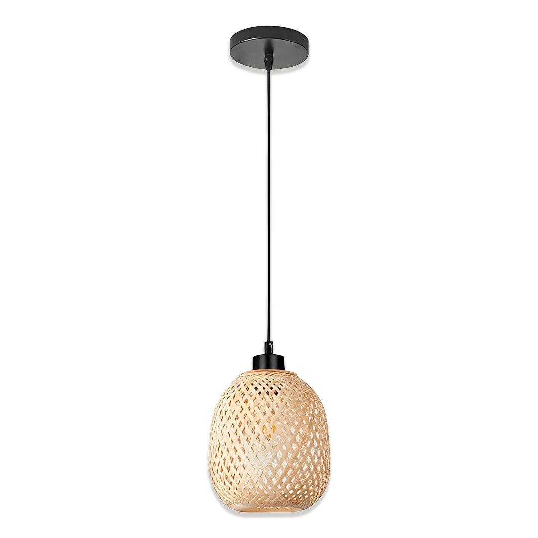 Pendente de Bambu Palha Fibra Natural - Abacaxi
