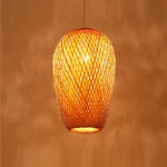 Pendente Casulo de Bambu Palha Fibra Natural