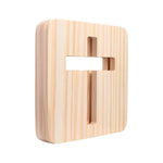 Luminária Cruz de Madeira Led