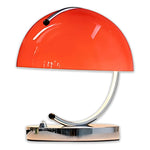 Luminária de Mesa Retro em Metal Cromado com Cúpula Meia - Lua - Disponível na Luzzart