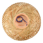 Plafon Luminária de Teto Palha Bambu - Meia Esfera