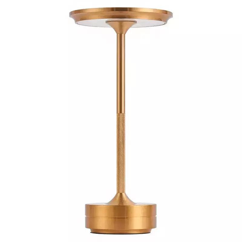 Luminária de mesa touch com carga USB na opção Dourado