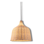 Pendente Sino de Bambu Palha Fibra Natural - Disponível na Luzzart