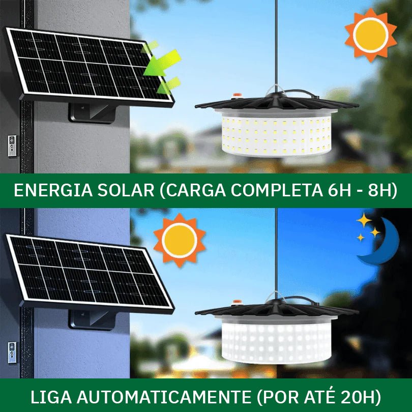 Pendente Solar com Sensor - Cake 360 - Disponível na ProntoPraTi