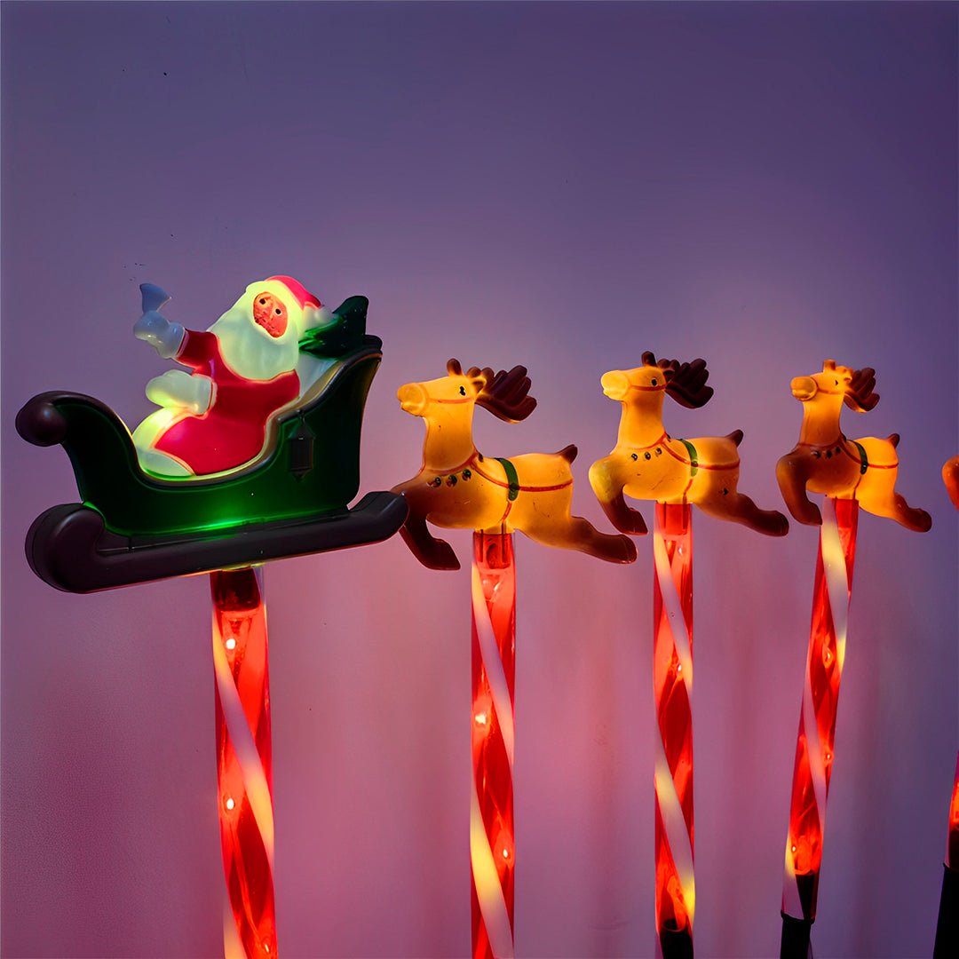 Espeto Solar de Natal LED - Trenó e Renas - Disponível na ProntoPraTi
