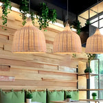 Pendente Sino de Bambu Palha Fibra Natural