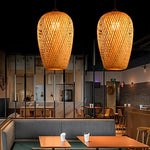 Pendente Casulo de Bambu Palha Fibra Natural