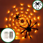 Teia de Aranha LED com Aranha Decorativa – Halloween - Disponível na ProntoPraTi