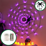 Teia de Aranha LED com Aranha Decorativa – Halloween - Disponível na ProntoPraTi